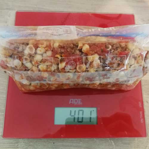 400 Gramm Nudel Bolognese pro Sack